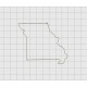 Missouri State Felt Embroidery Design in 1 inch, 1.5 inch, 2 inch, and 3 inch Sizes