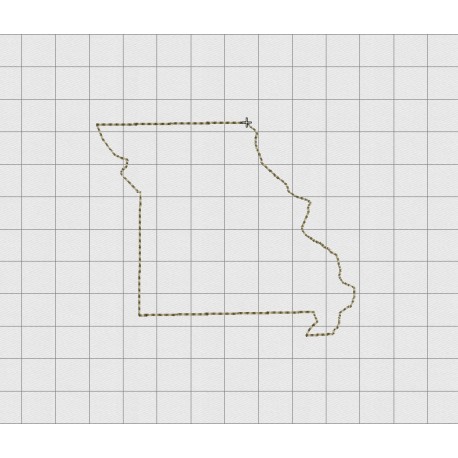 Missouri State Felt Embroidery Design in 1 inch, 1.5 inch, 2 inch, and 3 inch Sizes