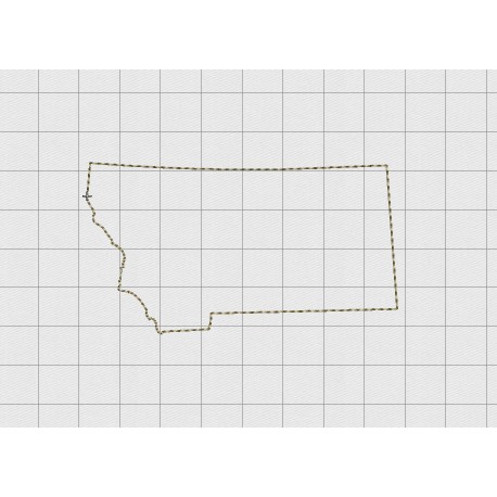 Montana State Felt Embroidery Design in 1 inch, 1.5 inch, 2 inch, and 3 inch Sizes