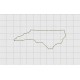 North Carolina State Felt Embroidery Design in 1 inch, 1.5 inch, 2 inch, and 3 inch Sizes