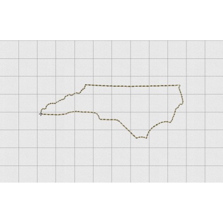 North Carolina State Felt Embroidery Design in 1 inch, 1.5 inch, 2 inch, and 3 inch Sizes