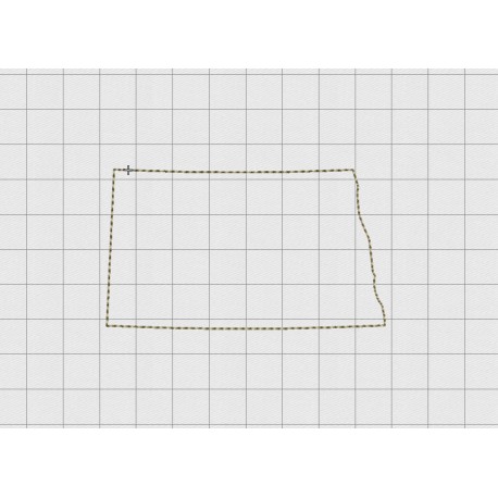 North Dakota State Felt Embroidery Design in 1 inch, 1.5 inch, 2 inch, and 3 inch Sizes