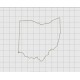 Ohio State Felt Embroidery Design in 1 inch, 1.5 inch, 2 inch, and 3 inch Sizes