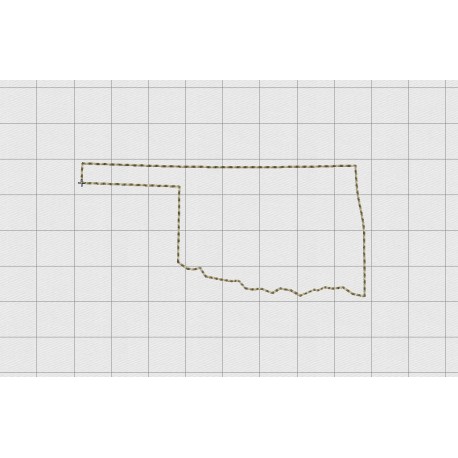 Oklahoma State Felt Embroidery Design in 1 inch, 1.5 inch, 2 inch, and 3 inch Sizes