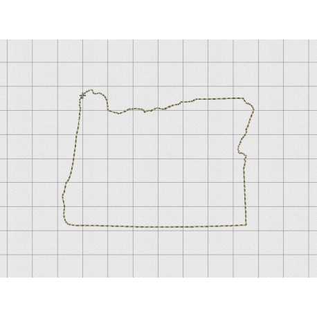 Oregon State Felt Embroidery Design in 1 inch, 1.5 inch, 2 inch, and 3 inch Sizes