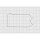 Pennsylvania State Felt Embroidery Design in 1 inch, 1.5 inch, 2 inch, and 3 inch Sizes