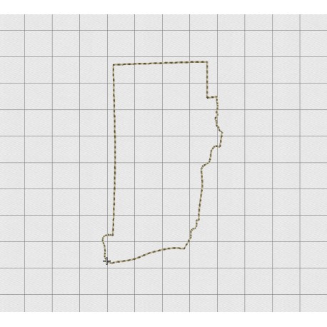 Rhode Island State Felt Embroidery Design in 1 inch, 1.5 inch, 2 inch, and 3 inch Sizes