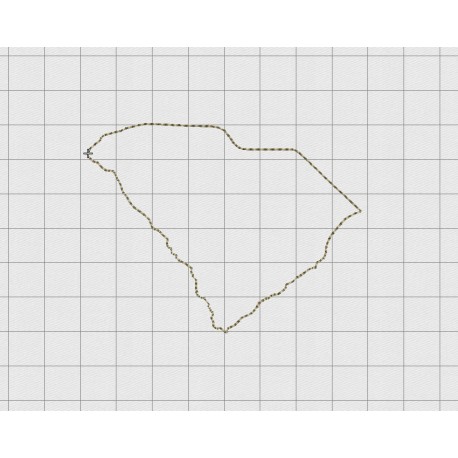 South Carolina State Felt Embroidery Design in 1 inch, 1.5 inch, 2 inch, and 3 inch Sizes