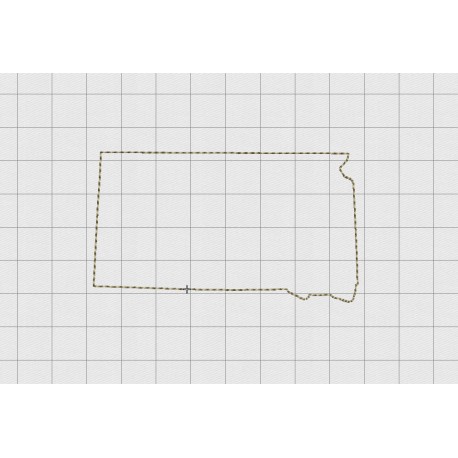 South Dakota State Felt Embroidery Design in 1 inch, 1.5 inch, 2 inch, and 3 inch Sizes