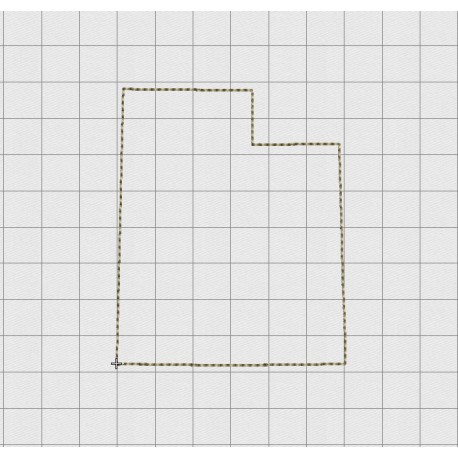 Utah State Felt Embroidery Design in 1 inch, 1.5 inch, 2 inch, and 3 inch Sizes