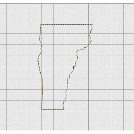 Vermont State Felt Embroidery Design in 1 inch, 1.5 inch, 2 inch, and 3 inch Sizes