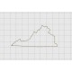 Virginia State Felt Embroidery Design in 1 inch, 1.5 inch, 2 inch, and 3 inch Sizes