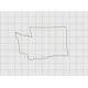 Washington State Felt Embroidery Design in 1 inch, 1.5 inch, 2 inch, and 3 inch Sizes