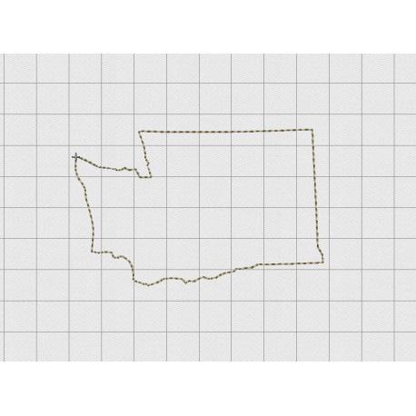 Washington State Felt Embroidery Design in 1 inch, 1.5 inch, 2 inch, and 3 inch Sizes