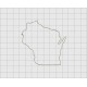 Wisconsin State Felt Embroidery Design in 1 inch, 1.5 inch, 2 inch, and 3 inch Sizes