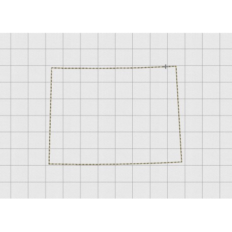 Wyoming State Felt Embroidery Design in 1 inch, 1.5 inch, 2 inch, and 3 inch Sizes