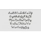 Smooth Script Font Machine Embroidery Design Upper and Lower Case Alphabet A-Z in 1", 2", and 3" Sizes