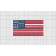 USA United States of America Flag Embroidery Design in 4x4 and 5x7 Sizes