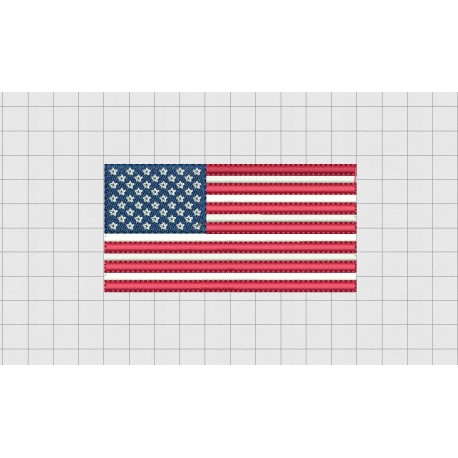 USA United States of America Flag Embroidery Design in 4x4 and 5x7 Sizes