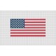 USA United States of America Flag Embroidery Design in 4x4 and 5x7 Sizes
