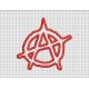 Anarchy Symbol Applique Embroidery Design in 4x4 5x5 6x6 and 7x7 Sizes