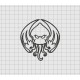 Cthuluh Outline Embroidery Design in 2x2 3x3 4x4 5x5 6x6 and 7x7 Sizes
