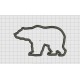 Grizzly Bear Applique Embroidery Design in 4x4 and 5x7 Sizes