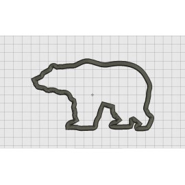 Grizzly Bear Applique Embroidery Design in 4x4 and 5x7 Sizes