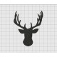 Deer Buck Silhouette Embroidery Design in 2x2 3x3 4x4 and 5x5 Sizes