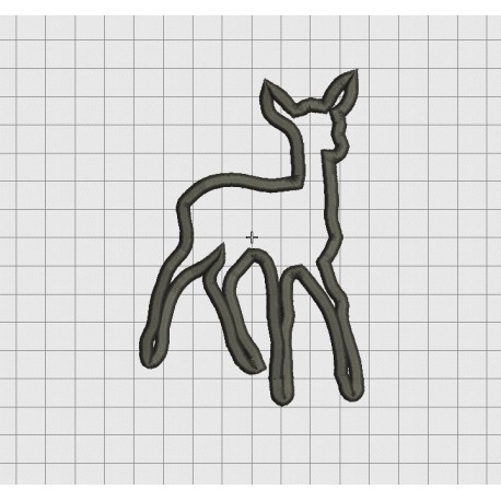 Deer Doe Baby Applique Embroidery Design in 4x4 5x5 and 6x6 Sizes
