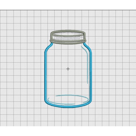 Mason Jar 2 Layer Applique Embroidery Design in 4x4 5x5 and 6x6 Sizes