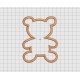Teddy Bear Applique Embroidery Design in 4x4 5x5 and 6x6 Sizes