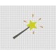 Wand Pointy Star Embroidery Design in 4x4 and 5x7 Sizes