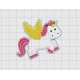 Unicorn Pegasus Felt Embroidery Design in 1.5" 2 inch and 3" Sizes