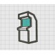 Arcade Video Game Cabinet Applique Embroidery Design in 2x2 3x3 and 4x4 Sizes