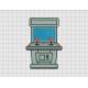 Arcade Game Cabinet Applique Embroidery Design in 4x4 5x5 and 6x6 Sizes