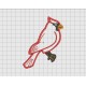 Cardinal Bird 1 Layer Applique Embroidery Design in 4x4 5x5 and 6x6 Sizes