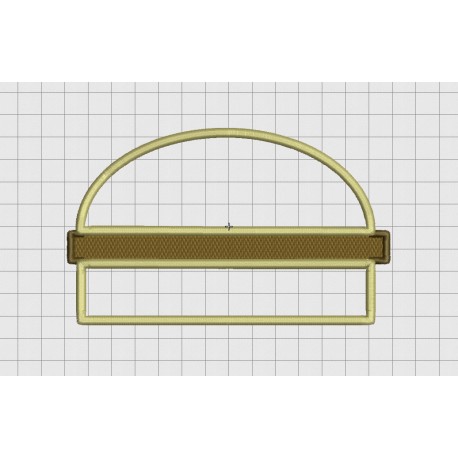 Hamburger and Buns Applique Embroidery Design in 3x3 4x4 and 5x7 Sizes