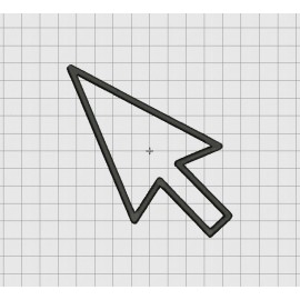 Computer Mouse Pointer Applique Embroidery Design in 3x3 4x4 and 5x5 Sizes