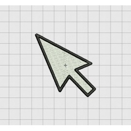 Computer Mouse Pointer Embroidery Design in 1x1 2x2 3x3 and 4x4 Sizes