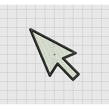 Computer Mouse Pointer Embroidery Design in 1x1 2x2 3x3 and 4x4 Sizes