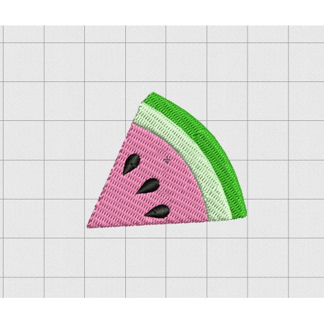 Watermelon Piece Mini Embroidery Design in 2x2 3x3 and 4x4 Sizes