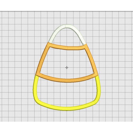 Candy Corn Halloween Applique Embroidery Design in 3x3 4x4 5x5 6x6 and 7x7 Sizes