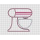 Kitchen Mixer 2 Layer Applique Embroidery Design in 4x4 5x5 and 6x6 Sizes