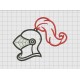 Medieval Knight Helmet Embroidery Design in 4x4 and 5x7 Sizes
