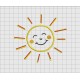 Sun Smile Rays Applique Embroidery Design in 3x3 4x4 5x5 and 6x6 Sizes