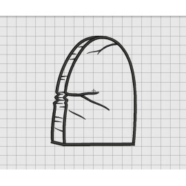 Tombstone Halloween Applique Embroidery Design in 3x3 4x4 5x5 and 6x6 Sizes