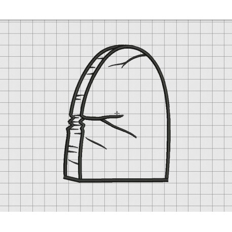 Tombstone Halloween Applique Embroidery Design in 3x3 4x4 5x5 and 6x6 Sizes