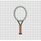 Tennis Racquet Applique Embroidery Design in 4x4 5x5 and 6x6 Sizes