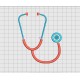Stethoscope Embroidery Design File in Sizes 2x2 3x3 4x4 5x5 and 6x6